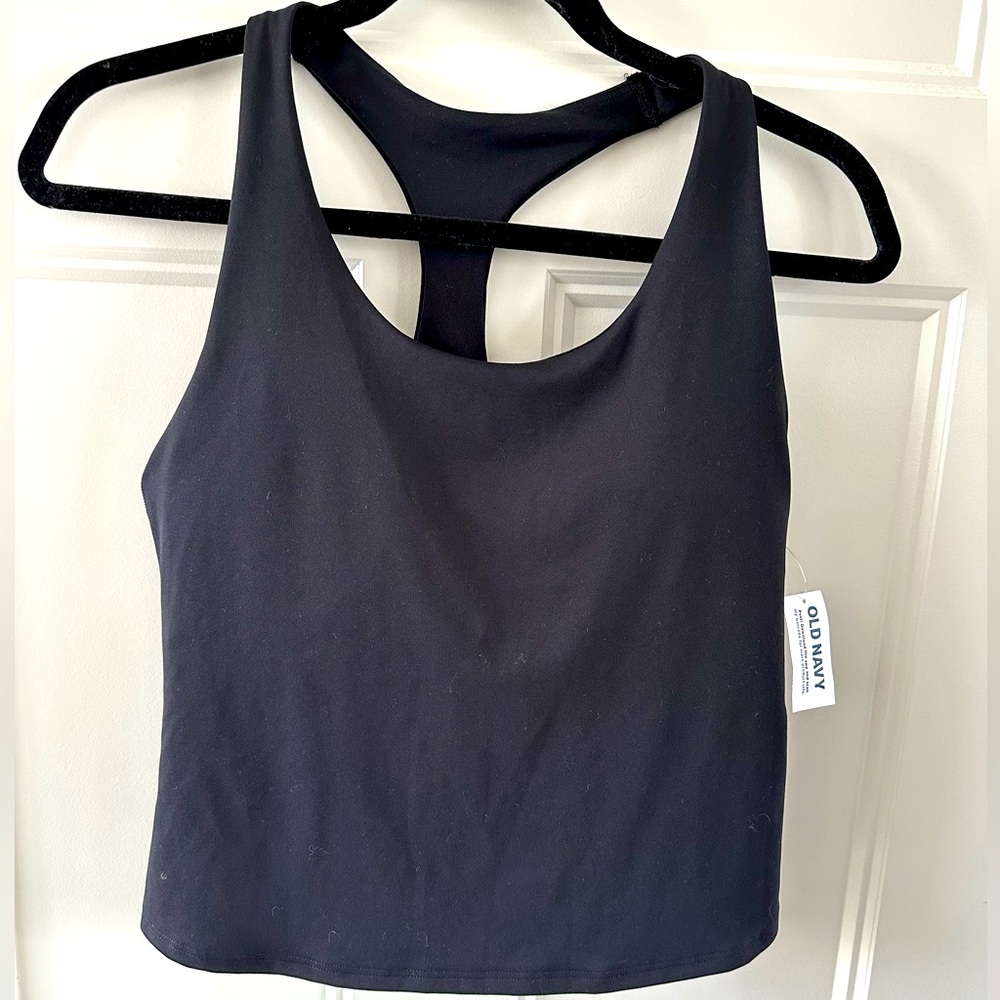 Old Navy Active PowerSoft Racerback Crop Tank Top